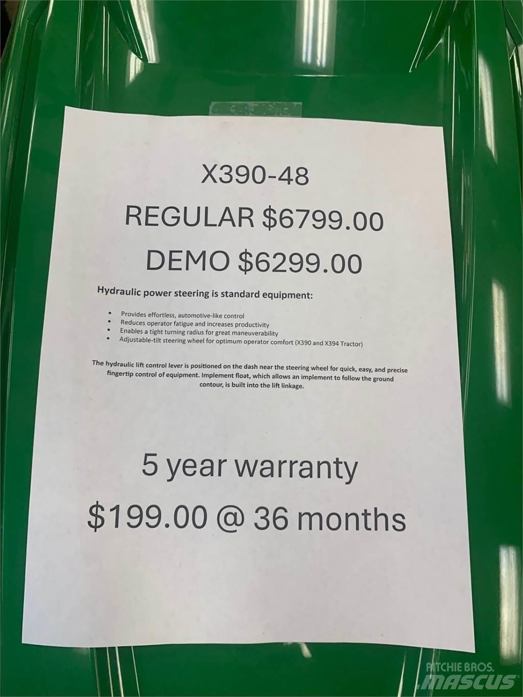 John Deere X390 Kleintraktoren