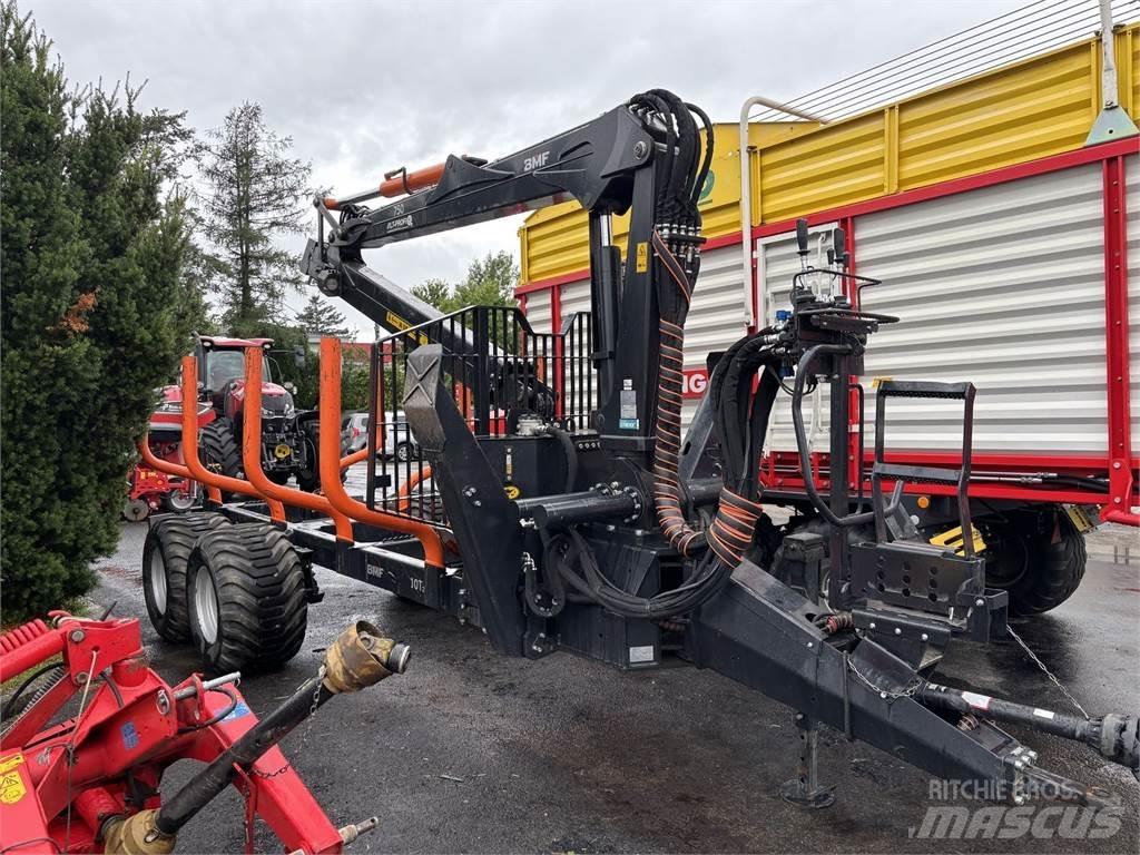 BMF 10T2+750Kran Forstanhänger