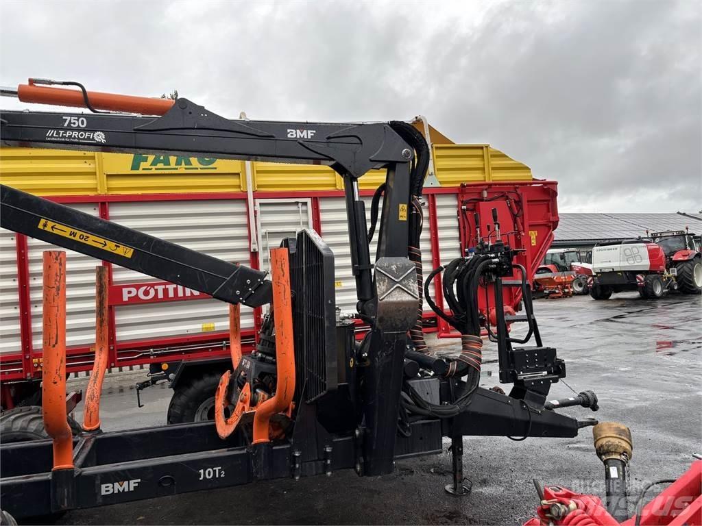 BMF 10T2+750Kran Forstanhänger