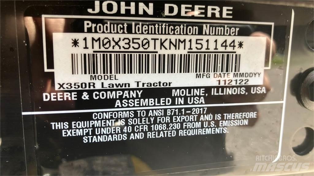 John Deere X350R Sonstige Kommunalmaschinen