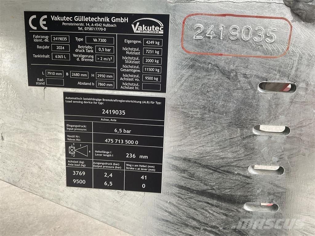  Vakutec VA 7300 Gülletankwagen