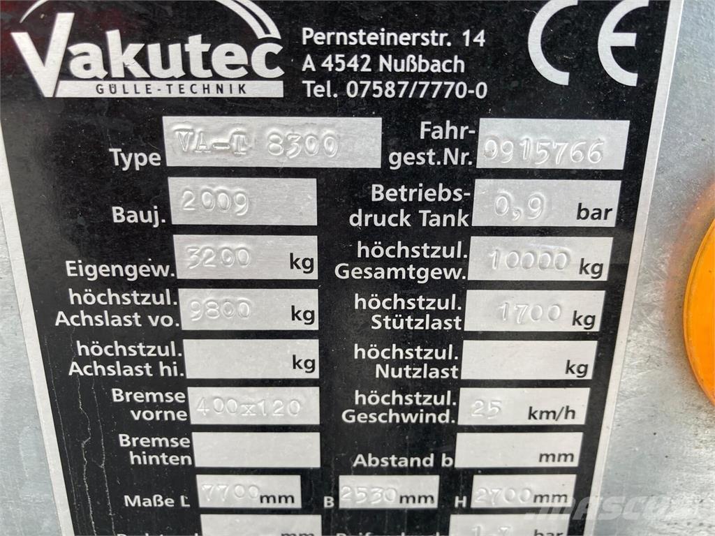  Vakutec VA-T 8300 Gülletankwagen