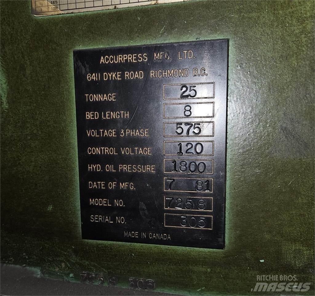  ACCURPRESS 7258 Sonstige Baumaschinen