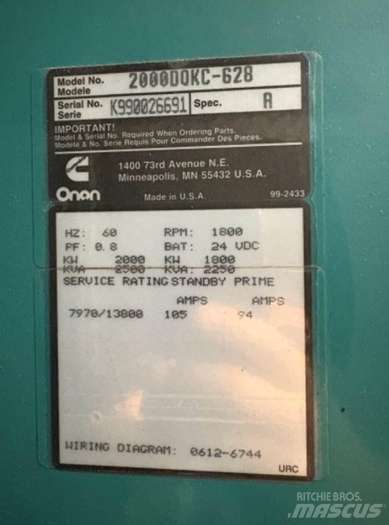 Cummins 2000DQKC-628 Diesel Generatoren