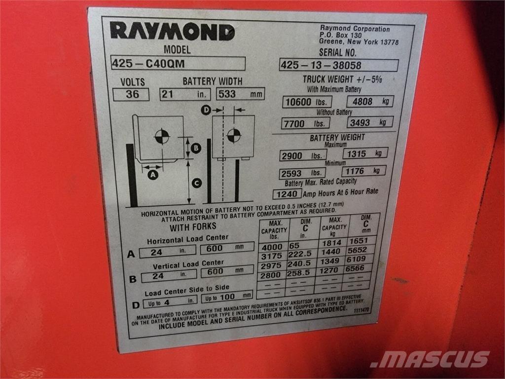 Raymond 425-C40QM Sonstige Baumaschinen
