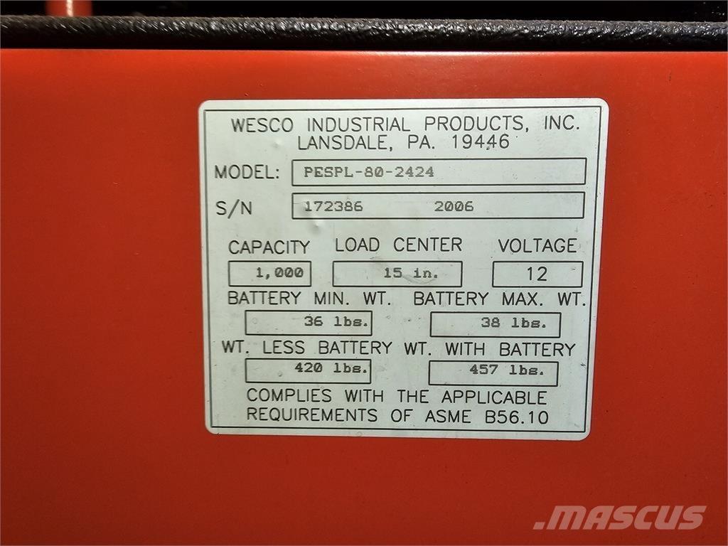 Wesco PESPL-80-2424 Sonstige Baumaschinen