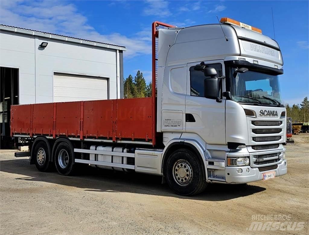 Scania R520 6x2 Pritschenwagen/Pritschenwagen mit Seitenklappe