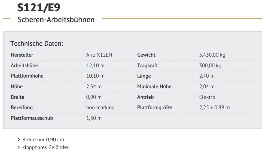 Airo X12EN Scheren-Arbeitsbühnen