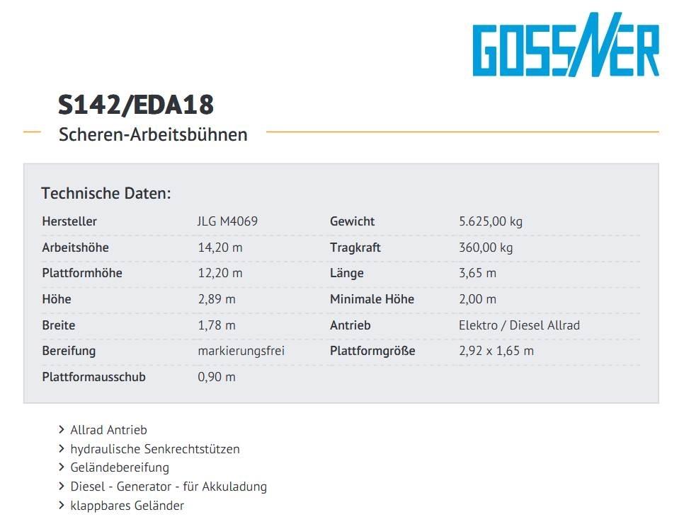 JLG M4069 Scheren-Arbeitsbühnen