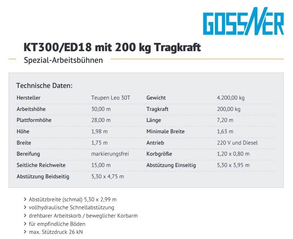 Teupen Leo 30 T Kompakte selbstfahrende Hebebühnen