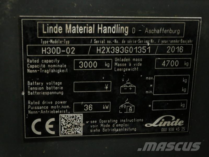 Linde H30D-02 393 DONOR Dieselstapler