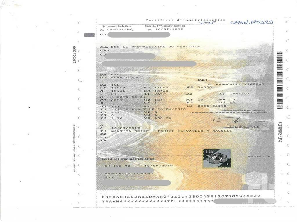 MAN TGL Anhänger-Arbeitsbühnen