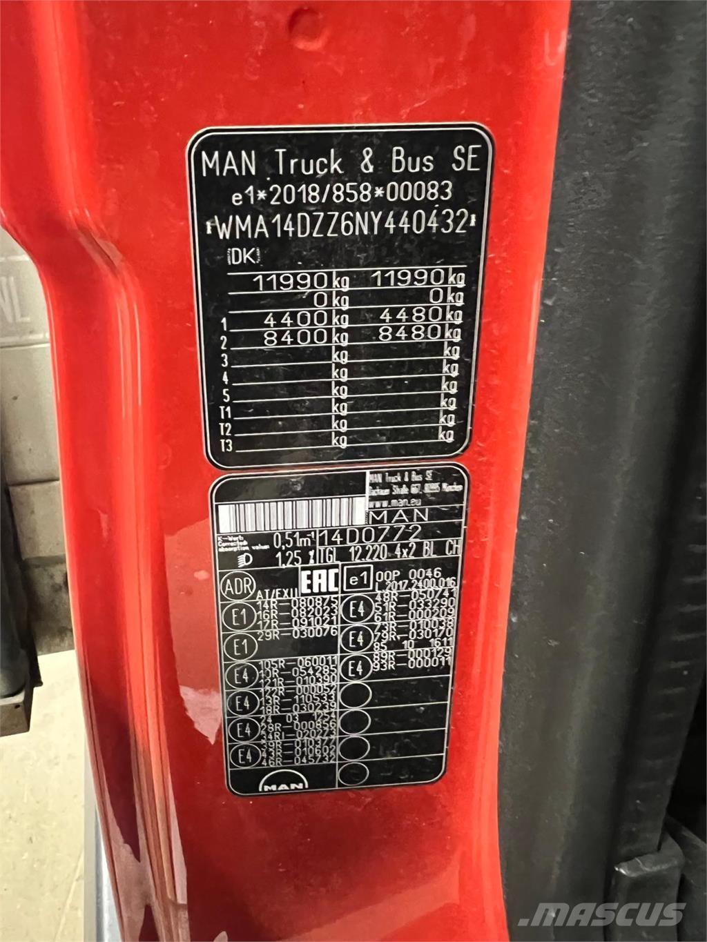 MAN TGL 12-220 BL Pritsche & Plane