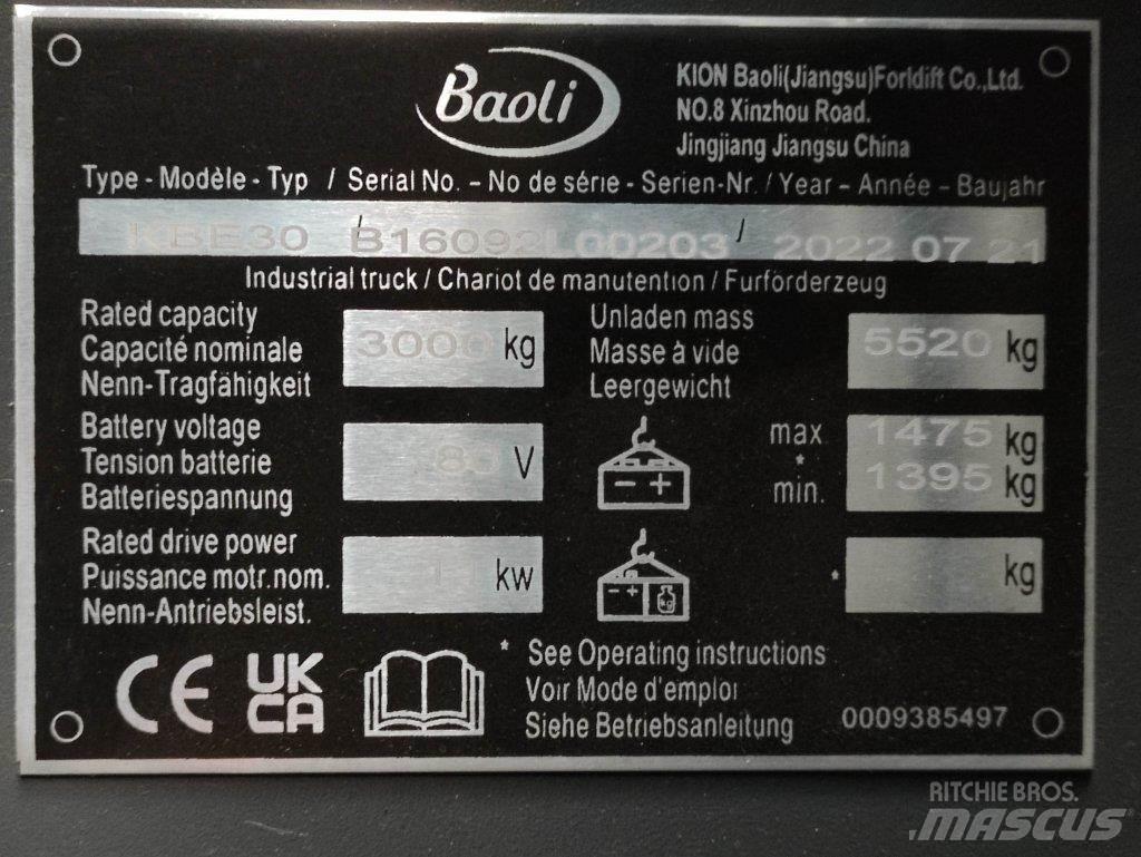 Baoli KBE30 Elektrostapler