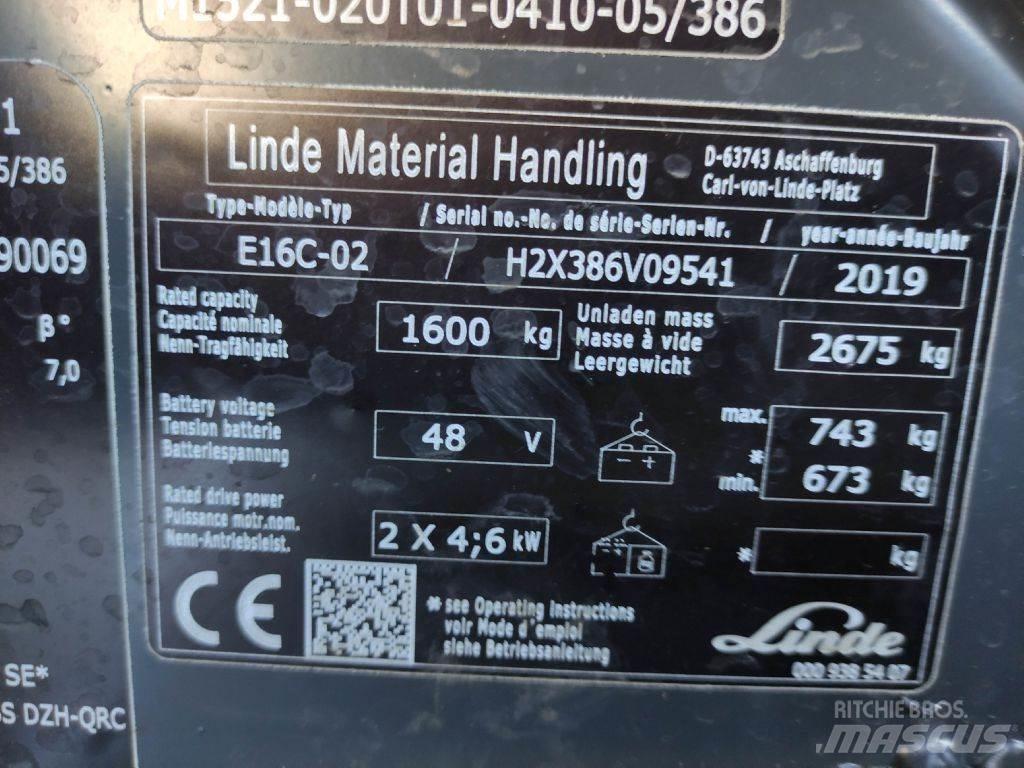 Linde E16C-02-386 EVO Elektrostapler