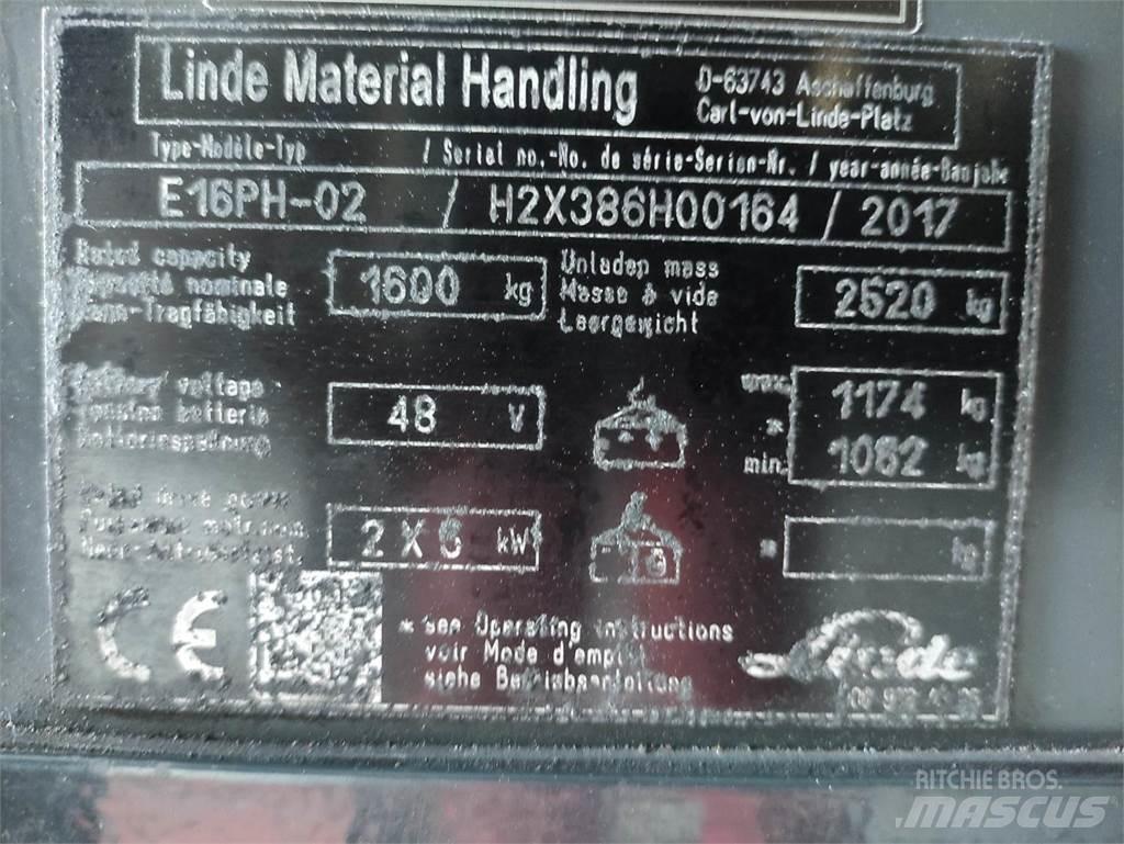 Linde E16PH-02-386 EVO Elektrostapler