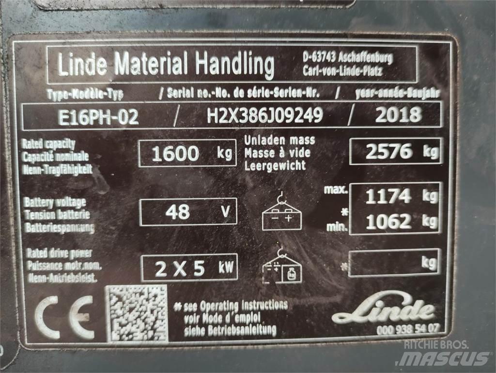 Linde E16PH-02-386-EVO Elektrostapler