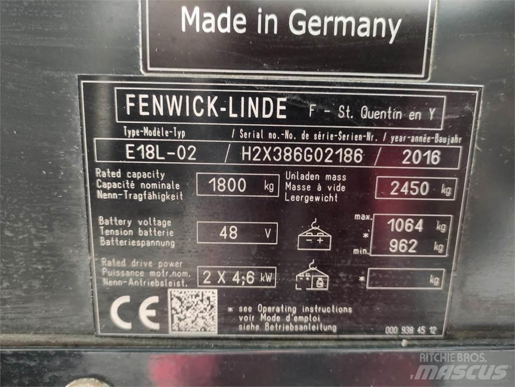 Linde E18L-02-386 Elektrostapler