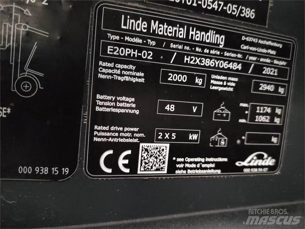Linde E20PH-02-386-EVO Elektrostapler