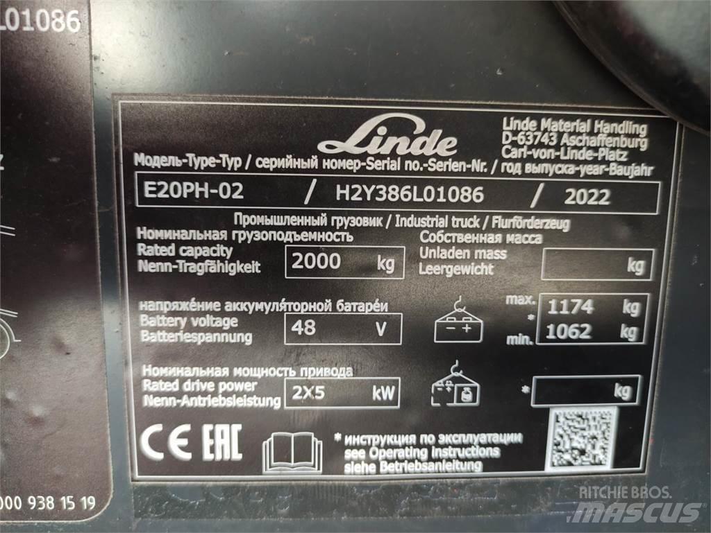 Linde E20PH-02-386-EVO Elektrostapler