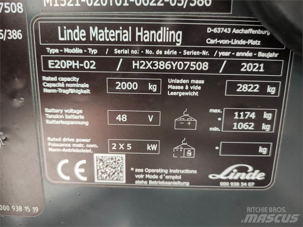 Linde E20PH-02-386-EVO Elektrostapler