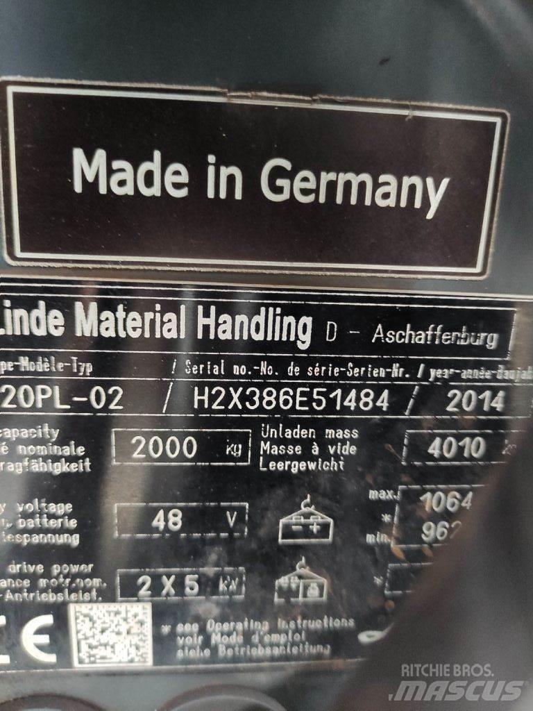 Linde E20PL-02-386 EVO Elektrostapler