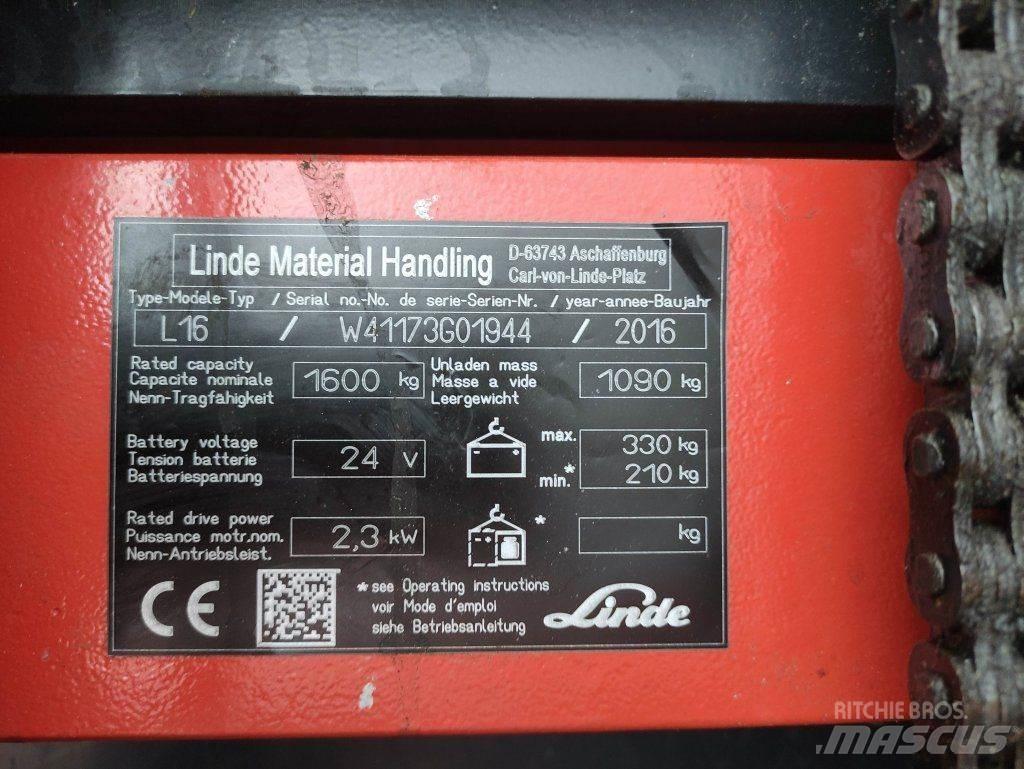 Linde L16i-1173 Deichselstapler