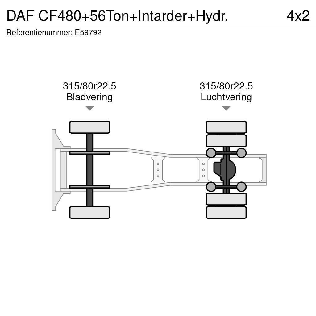 DAF CF480+56Ton+Intarder+Hydr. Sattelzugmaschinen