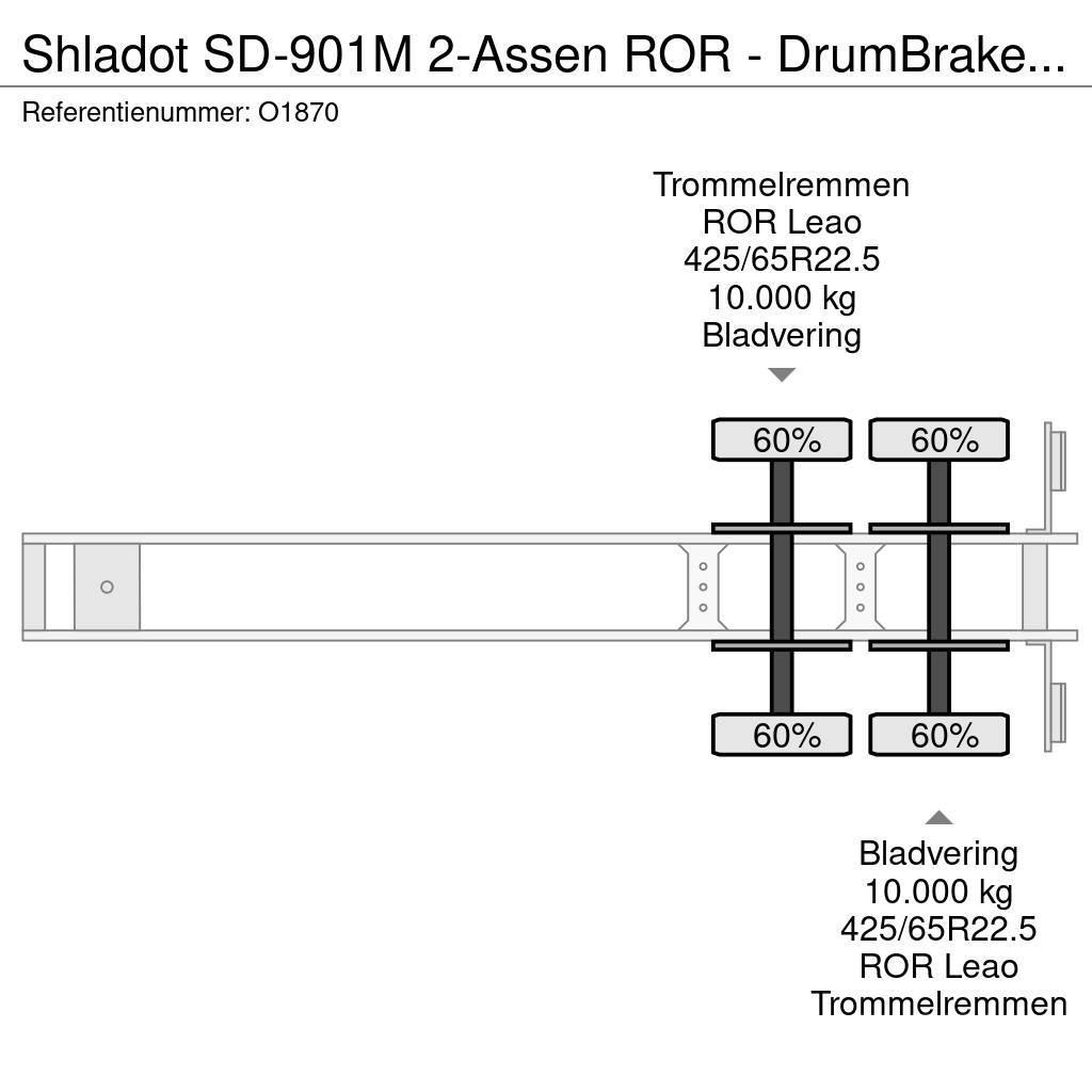  SHLADOT SD-901M 2-Assen ROR - DrumBrakes - SteelSu Containerauflieger