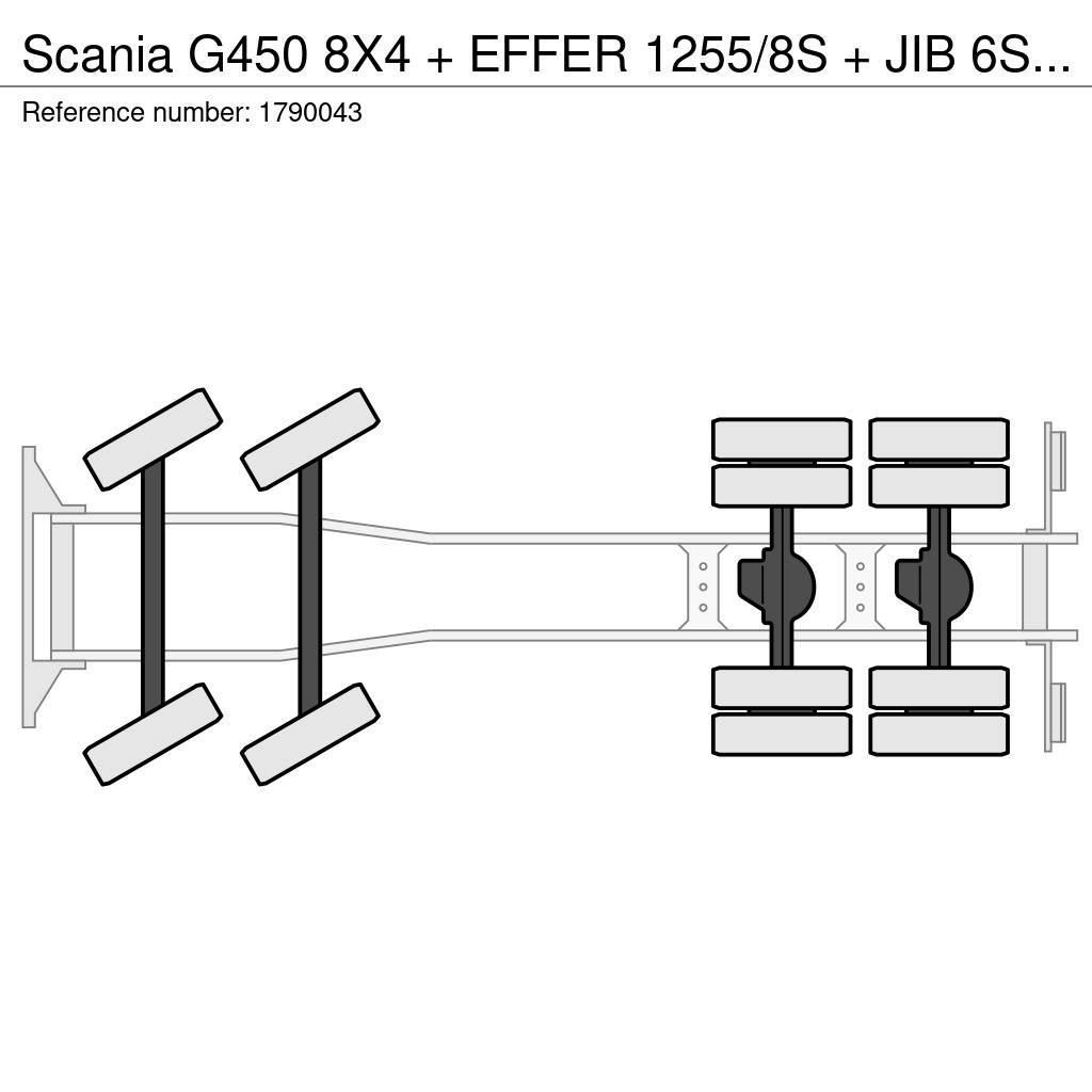 Scania G450 8X4 + EFFER 1255/8S + JIB 6S HD KRAAN/KRAN/CR Kranwagen