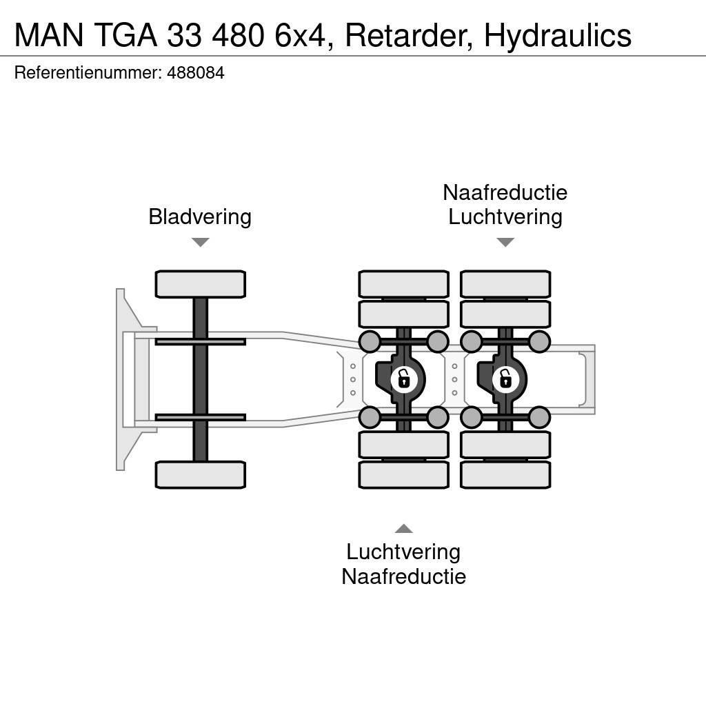 MAN TGA 33 480 6x4, Retarder, Hydraulics Sattelzugmaschinen