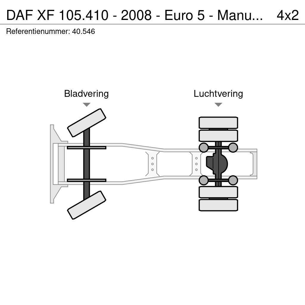 DAF XF 105.410 - 2008 - Euro 5 - Manual ZF - Retarder Sattelzugmaschinen