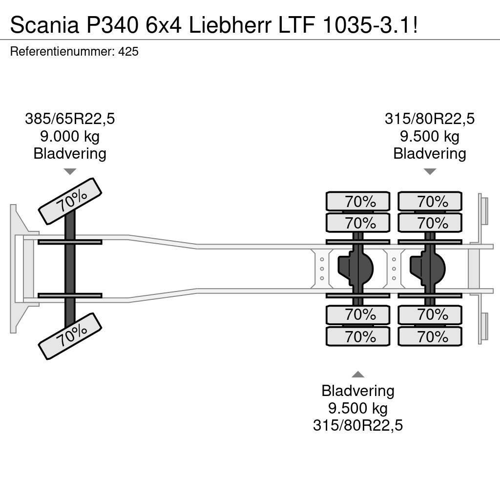 Scania P340 6x4 Liebherr LTF 1035-3.1! All-Terrain-Krane