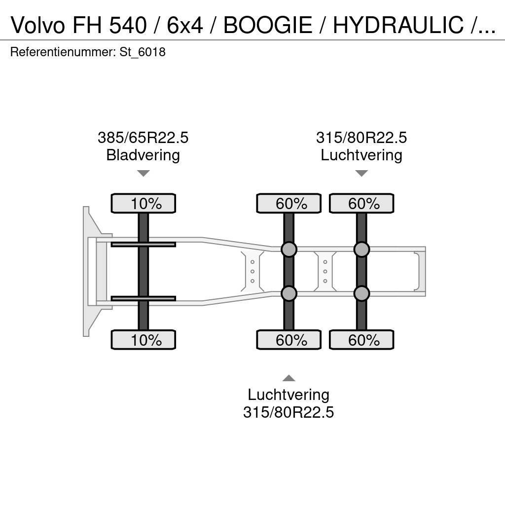 Volvo FH 540 / 6x4 / BOOGIE / HYDRAULIC / RETARDER / Sattelzugmaschinen