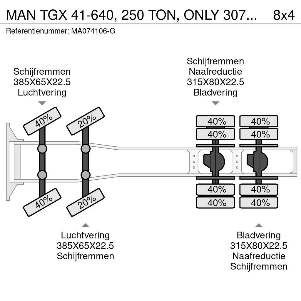 MAN TGX 41-640, 250 TON, ONLY 307968 KM, HYDRAULIC, IN Sattelzugmaschinen