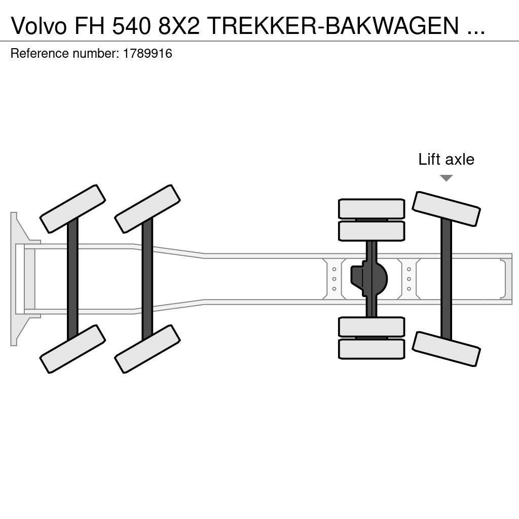 Volvo FH 540 8X2 TREKKER-BAKWAGEN COMBI + FASSI F1650RA. Sattelzugmaschinen