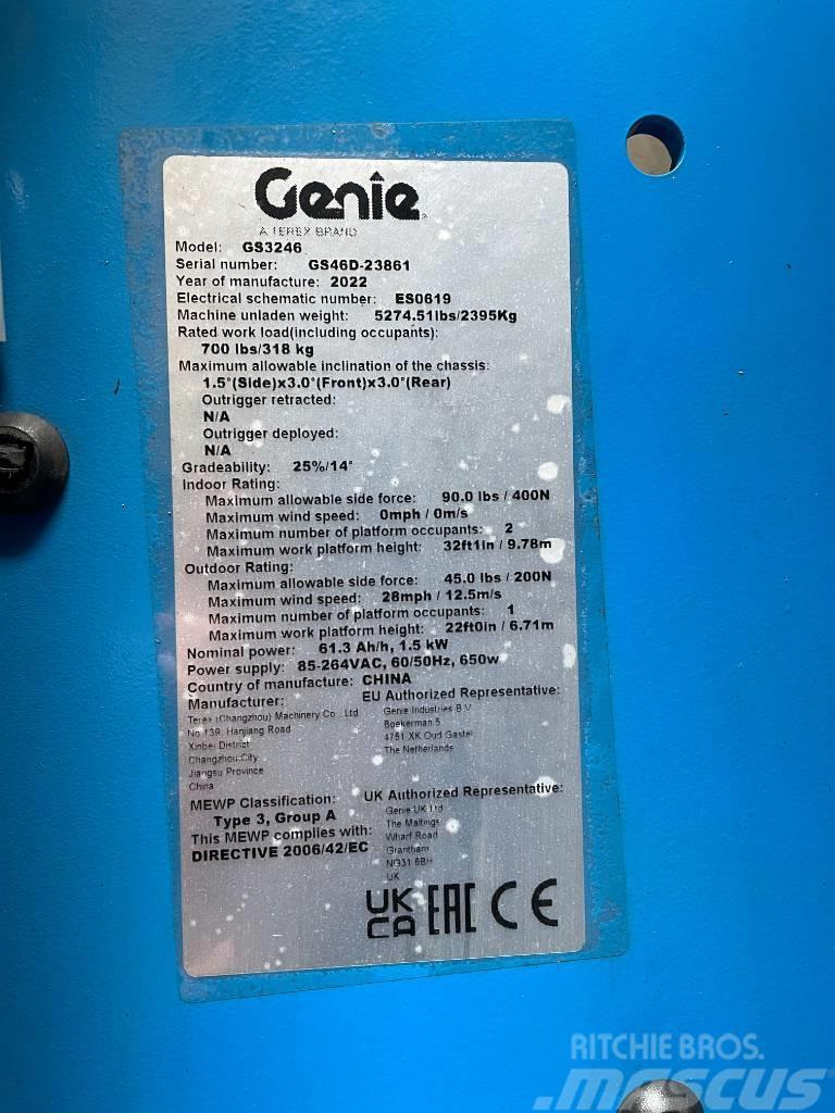 Genie GS 3246 E-DRIVE, ELECTRIC, 12M, NEW, WARRANTY Scheren-Arbeitsbühnen