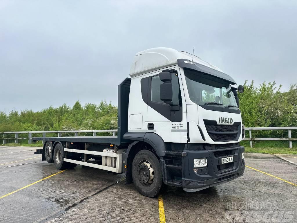 Iveco Stralis 420 High Roof Sleeper 6x2 Flatbed Pritsche & Plane