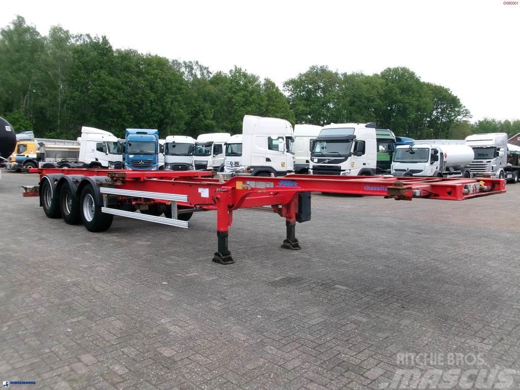 Asca 3-axle container trailer 20, 40, 45 ft Containerauflieger