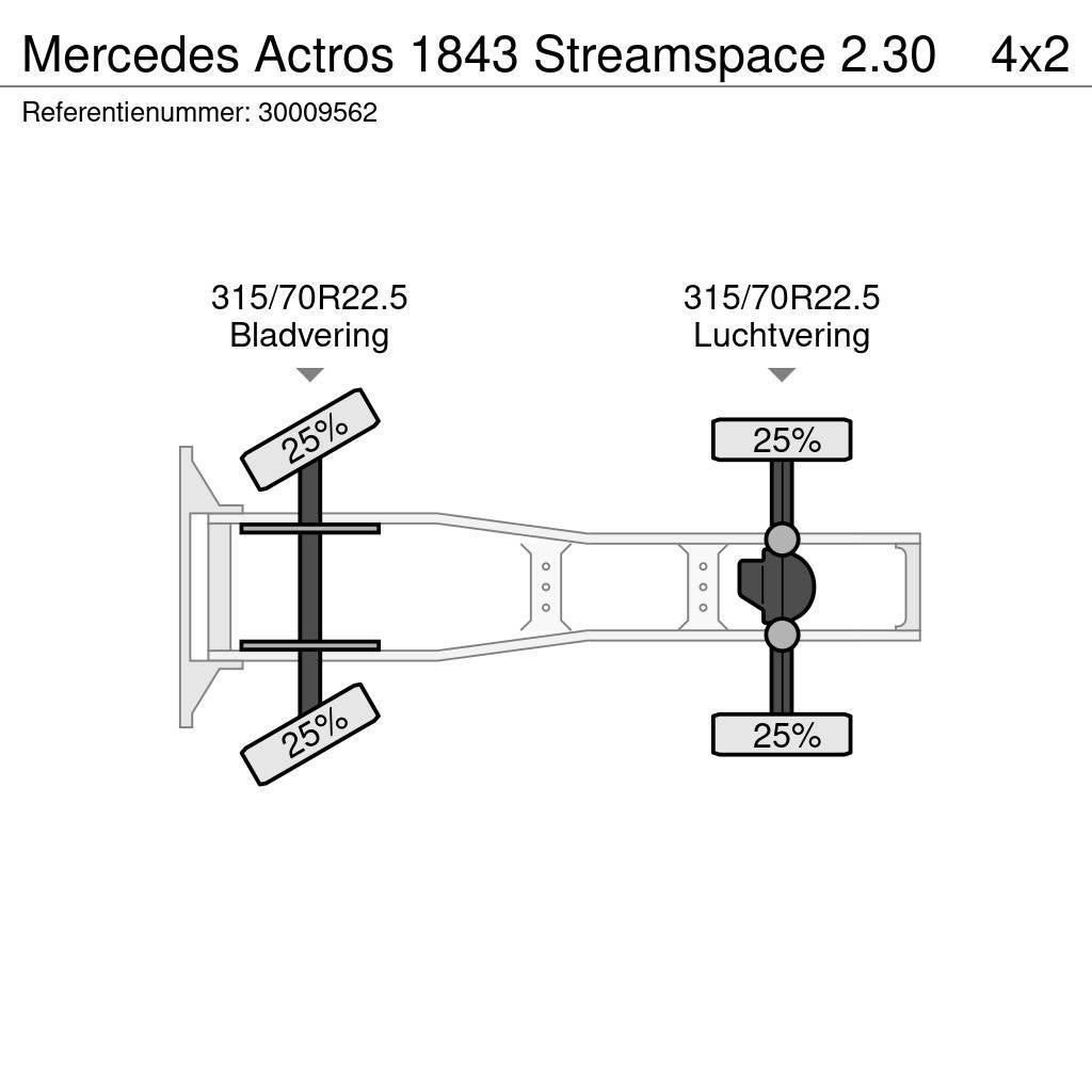 Mercedes-Benz Actros 1843 Streamspace 2.30 Sattelzugmaschinen