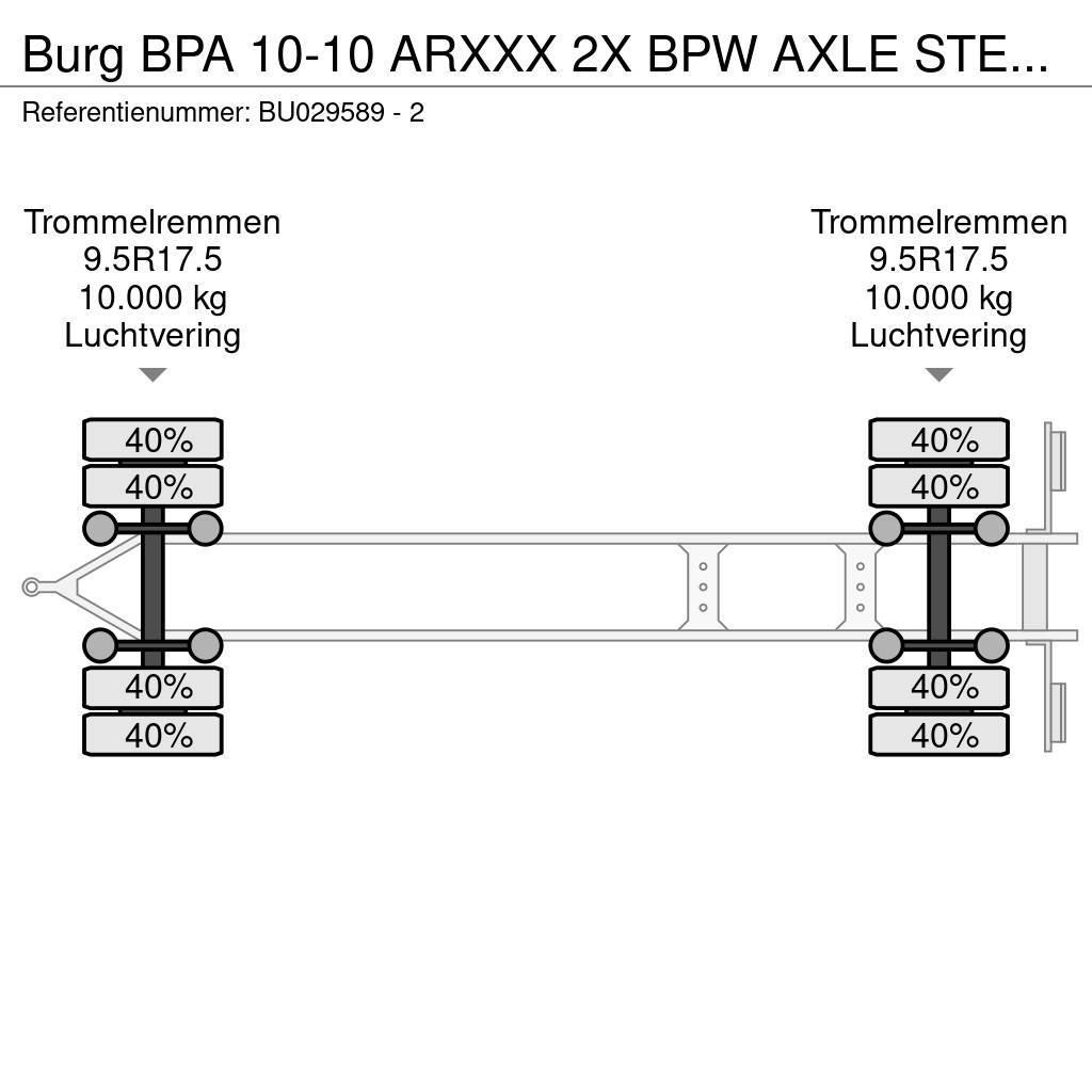 Burg BPA 10-10 ARXXX 2X BPW AXLE STEERING Anhänger-Absetzkipper