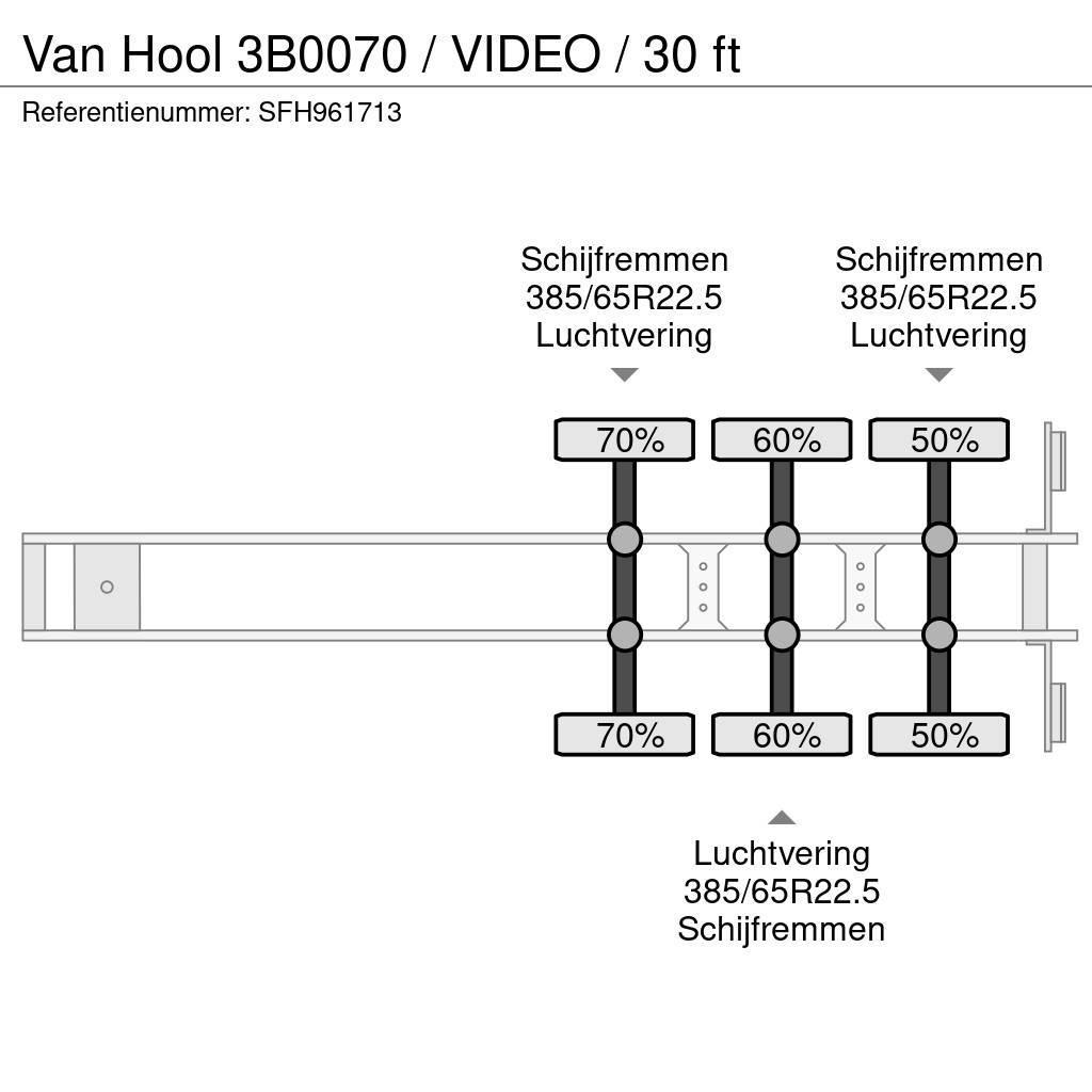 Van Hool 3B0070 / VIDEO / 30 ft Containerauflieger