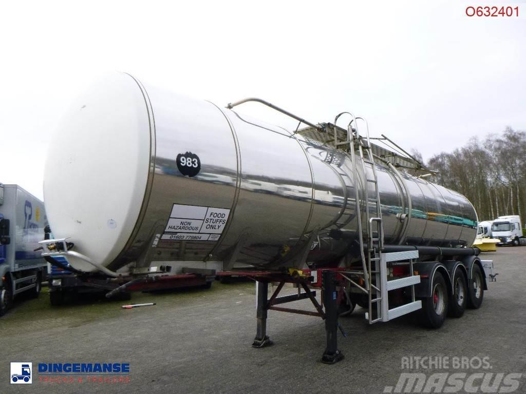  Crane Fruehauf Food tank inox 30 m3 / 1 comp Tankauflieger