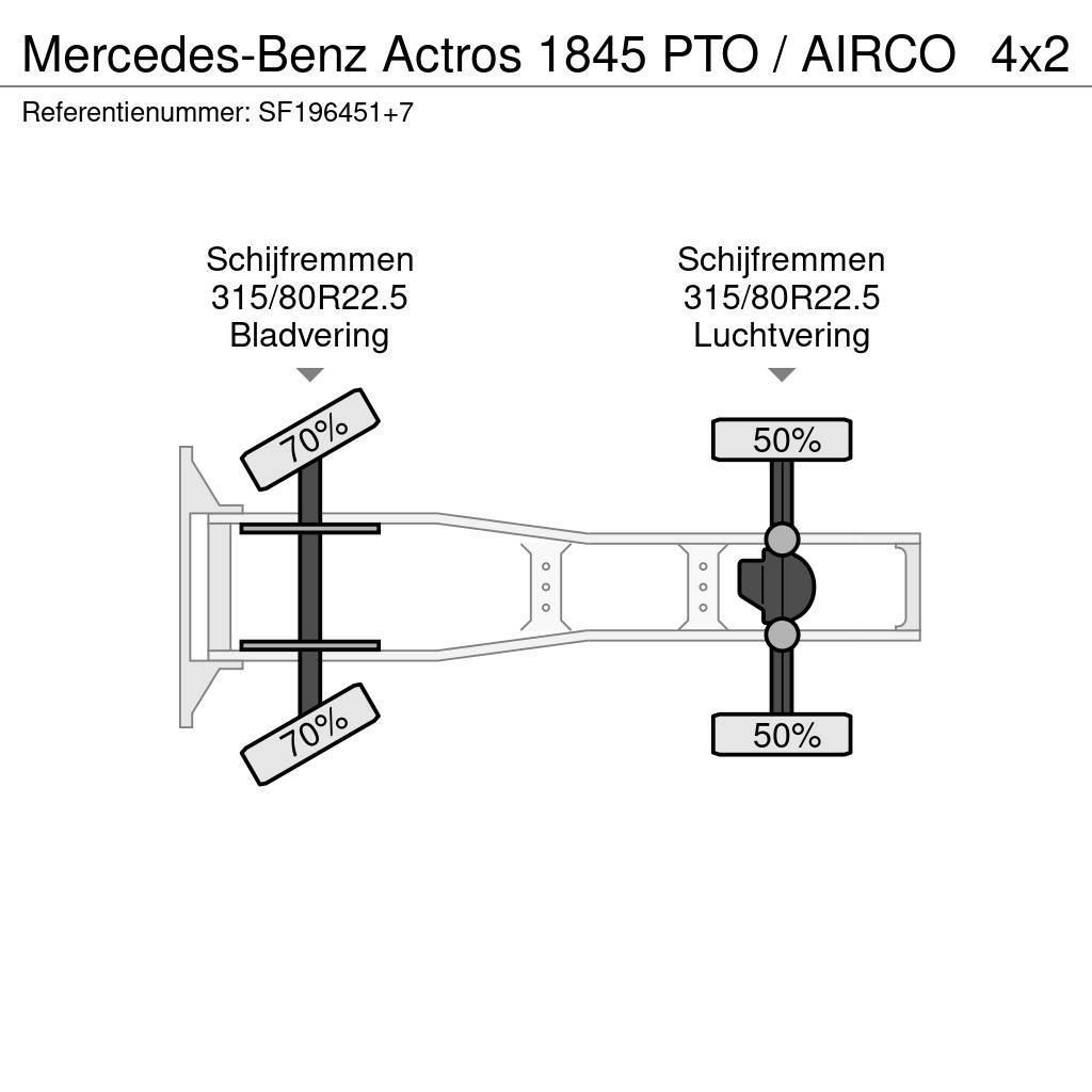 Mercedes-Benz Actros 1845 PTO / AIRCO Sattelzugmaschinen