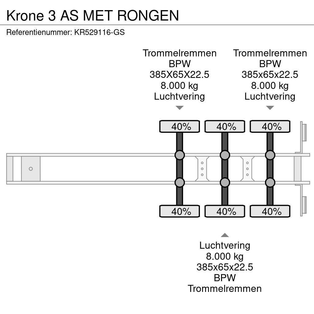 Krone 3 AS MET RONGEN Curtainsiderauflieger