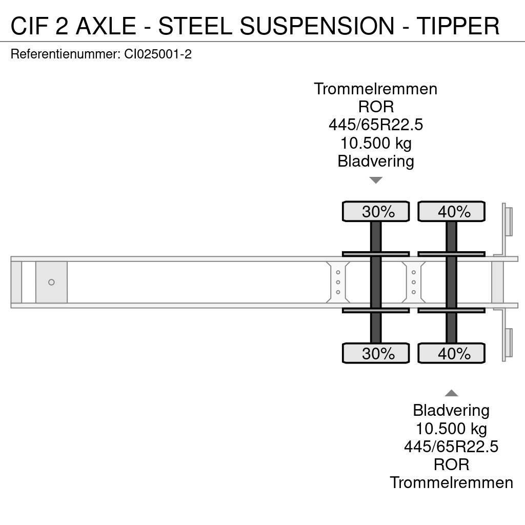  CIF 2 AXLE - STEEL SUSPENSION - TIPPER Kippladerauflieger