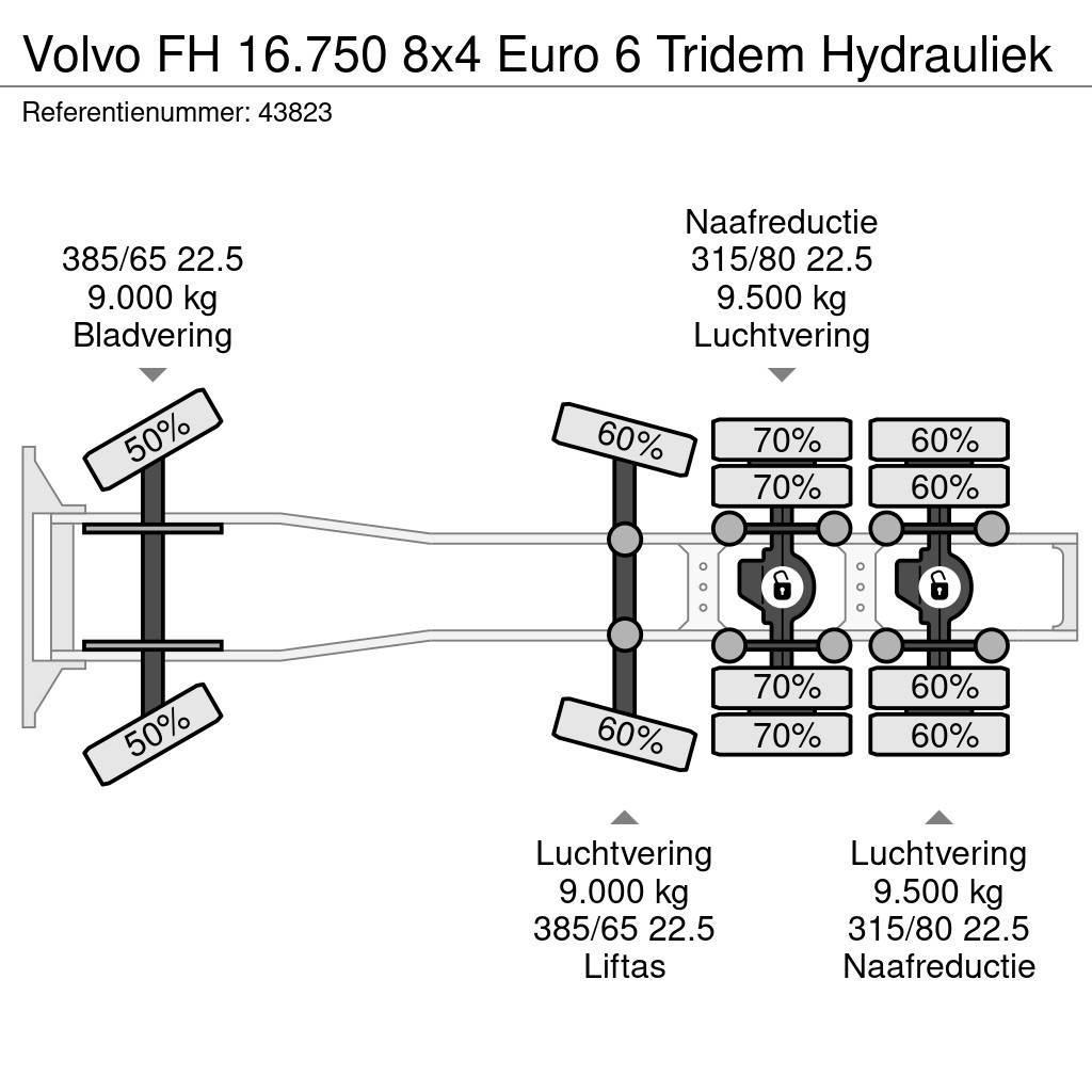 Volvo FH 16.750 8x4 Euro 6 Tridem Hydrauliek Sattelzugmaschinen