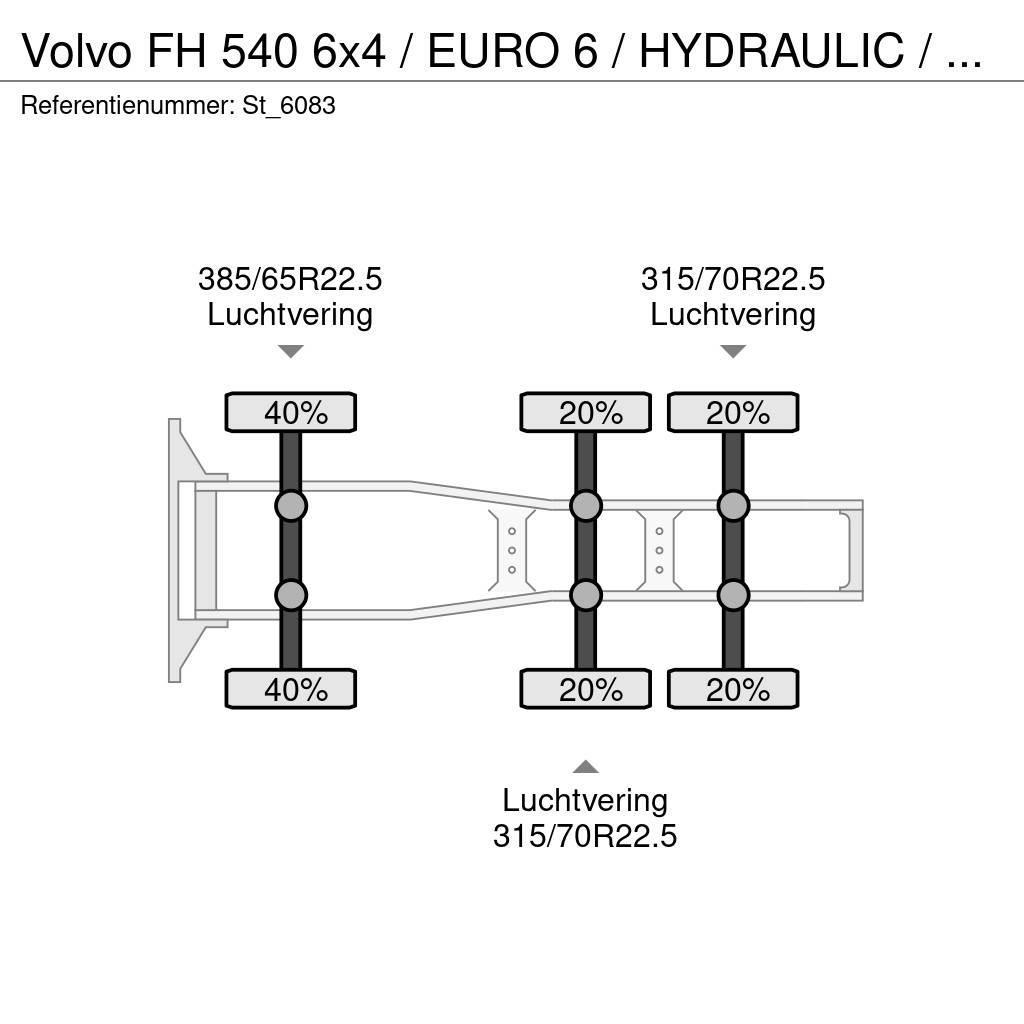 Volvo FH 540 6x4 / EURO 6 / HYDRAULIC / RETARDER Sattelzugmaschinen