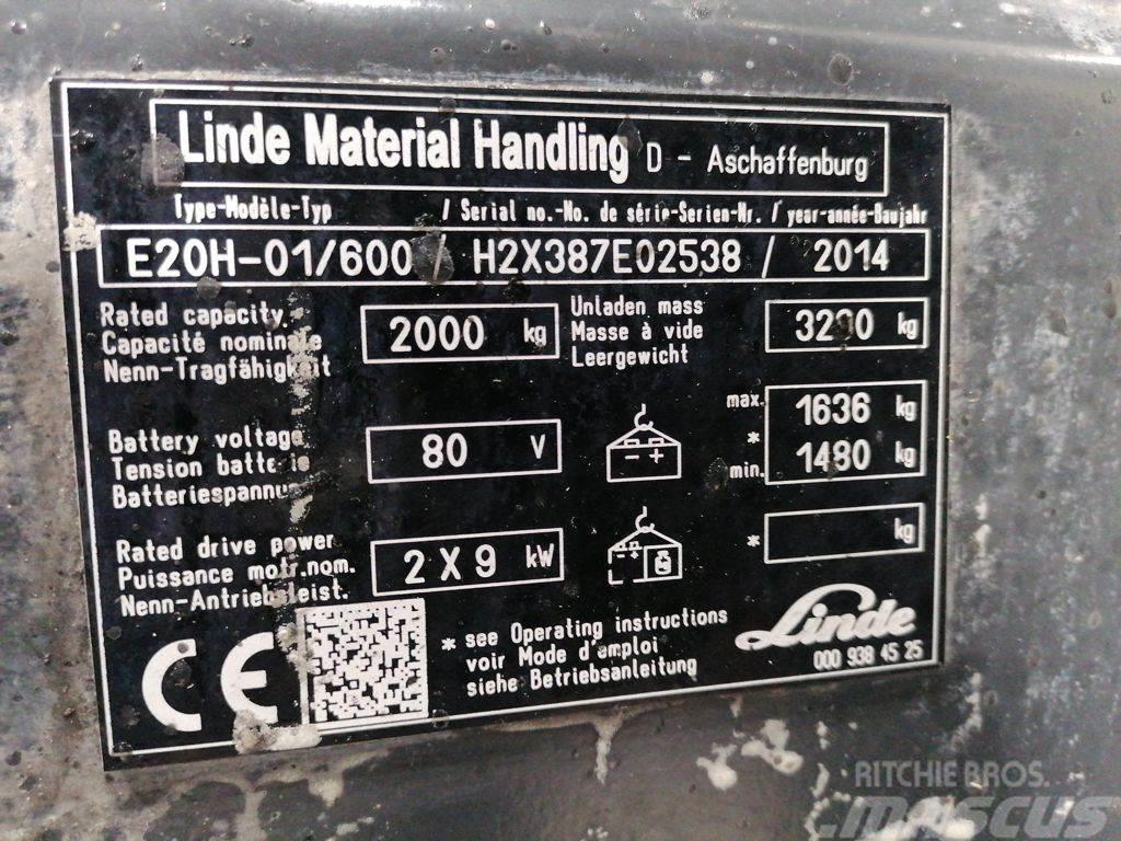 Linde E20H-01/600 Elektrostapler