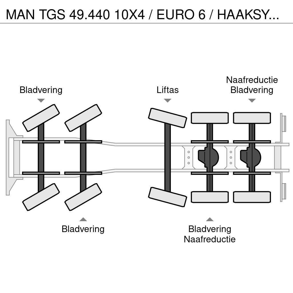 MAN TGS 49.440 10X4 / EURO 6 / HAAKSYSTEEM VDL 30 TONS Abrollkipper